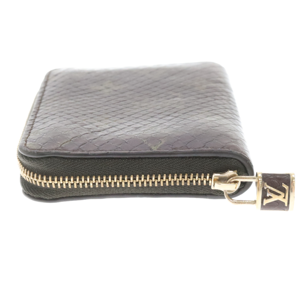 Louis Vuitton Leather Purse Case Python Card Zipp… - image 3